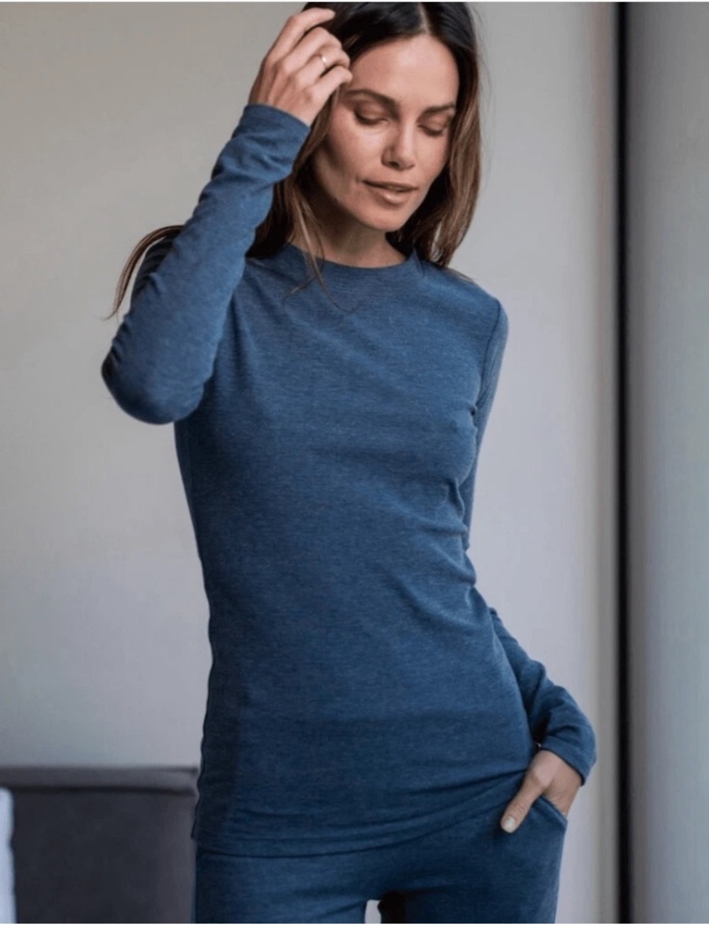 Lunya restore base long sleeve tee